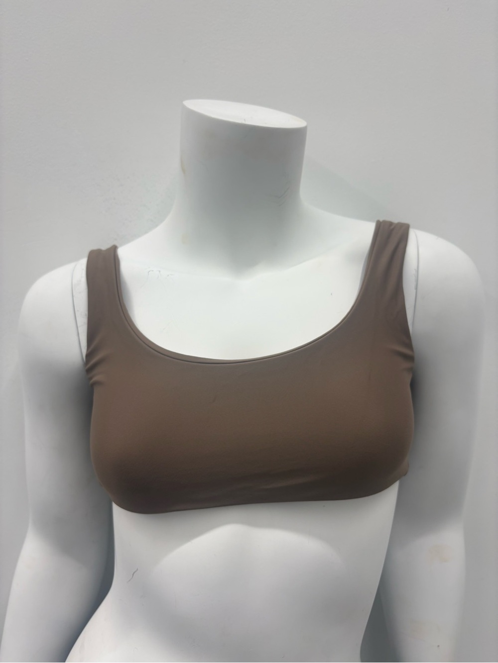 Jade Swim Taupe Scoop Neck Bikini Top